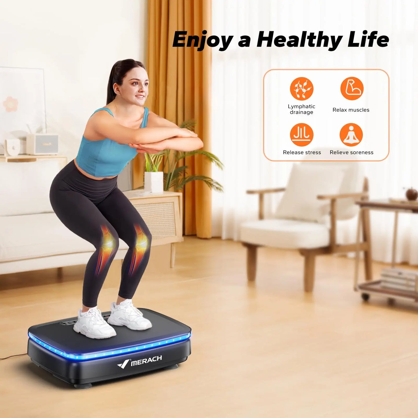 MERACH Vibration Plate Exercise Machine Whole Body Workout