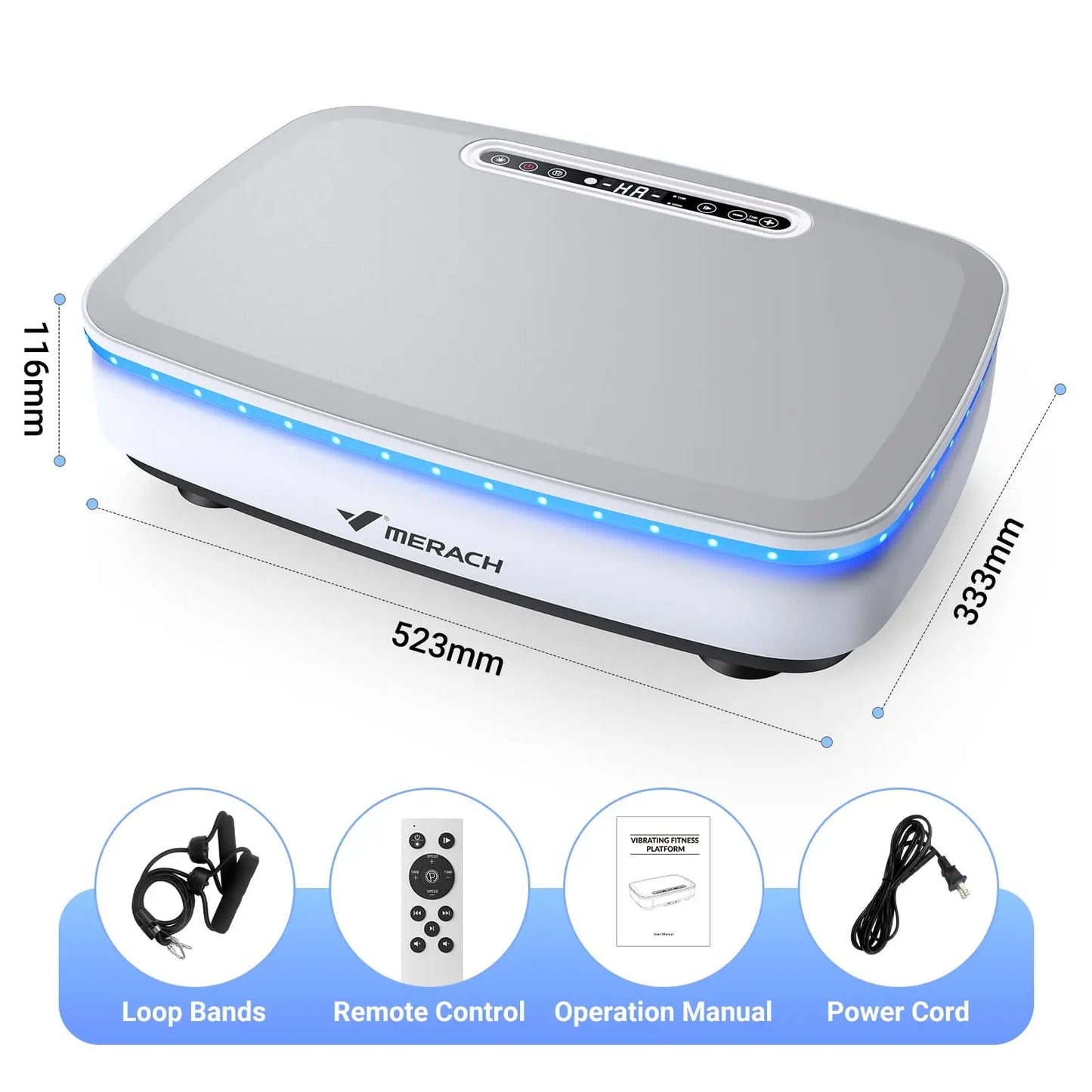 MERACH Vibration Plate Exercise Machine Whole Body Workout