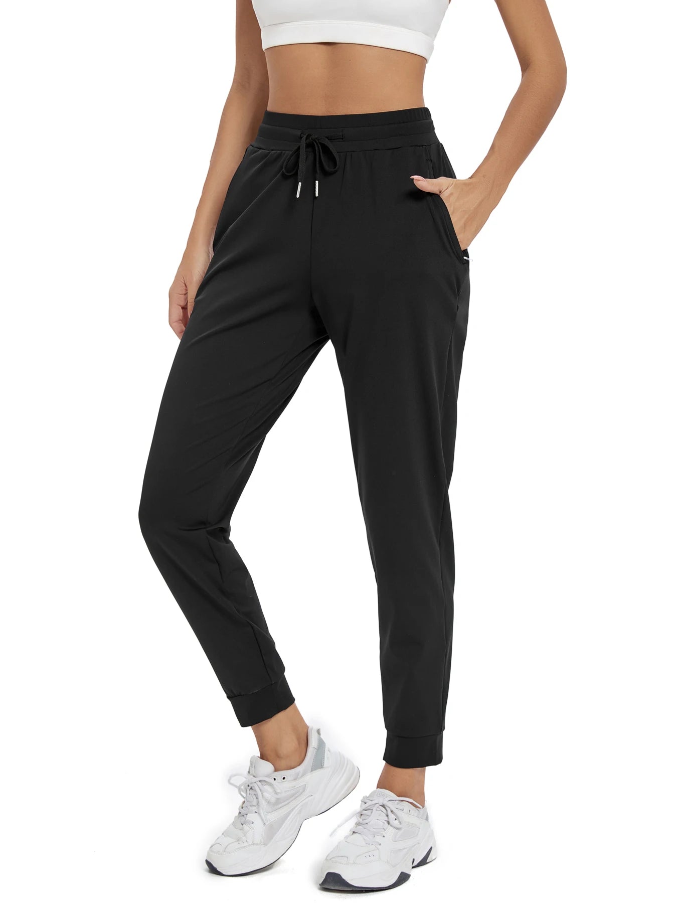 Womens High Waisted Joggers with Pockets for Workout Yoga
