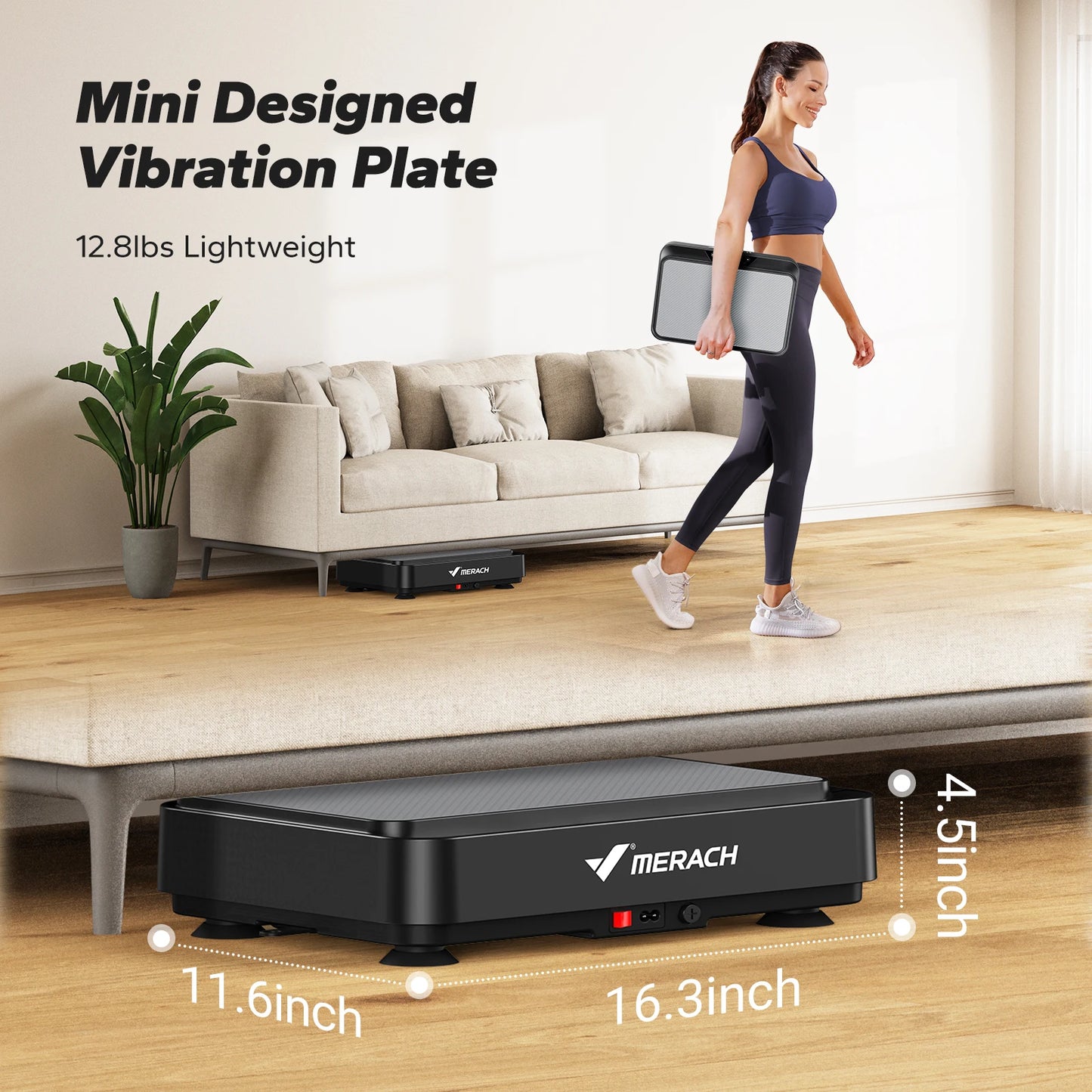 Merach Vibration Plate Exercise Machine Lymphatic Drainage