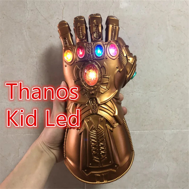 Marvel Iron Man Glove 1:1  LED Light Gloves Thanos Avengers Superhero Weapen Gauntlet Hero Thor Captain America Cosplay Kid Gift