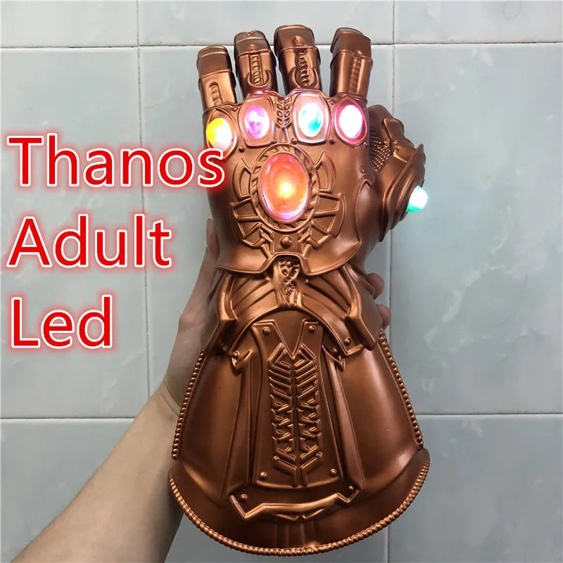 Marvel Iron Man Glove 1:1  LED Light Gloves Thanos Avengers Superhero Weapen Gauntlet Hero Thor Captain America Cosplay Kid Gift
