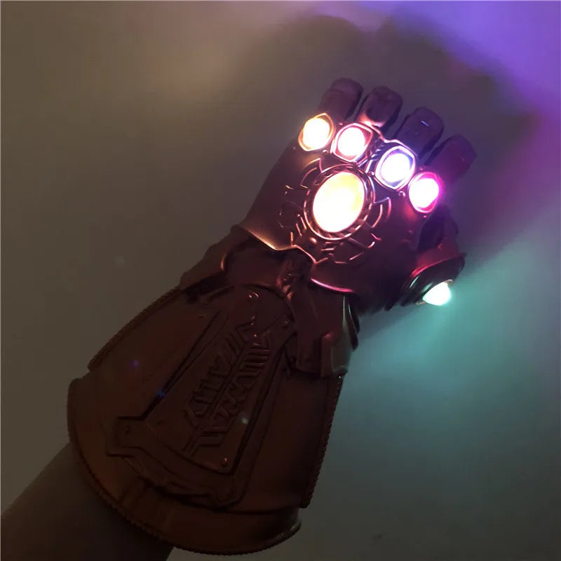 Marvel Iron Man Glove 1:1  LED Light Gloves Thanos Avengers Superhero Weapen Gauntlet Hero Thor Captain America Cosplay Kid Gift