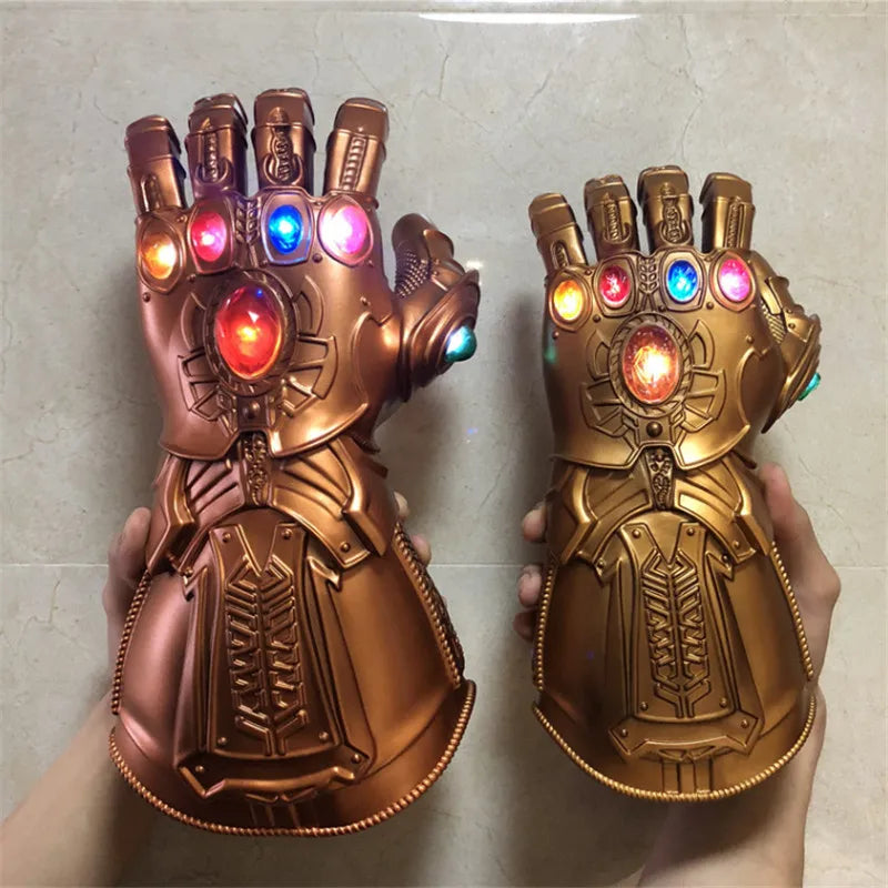 Marvel Iron Man Glove 1:1  LED Light Gloves Thanos Avengers Superhero Weapen Gauntlet Hero Thor Captain America Cosplay Kid Gift