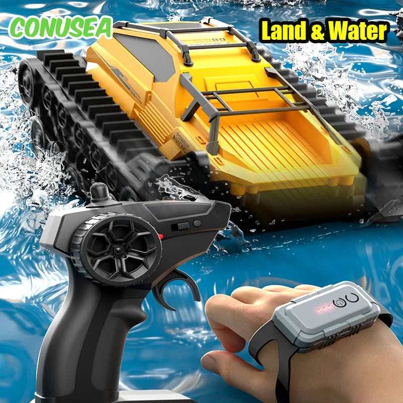 JJRC Q183 Rc Tank Car Track Remote Control Cars Off Road 2.4G Amphibious Crawler Truck Climbing Electric Model Vehicles Toys
