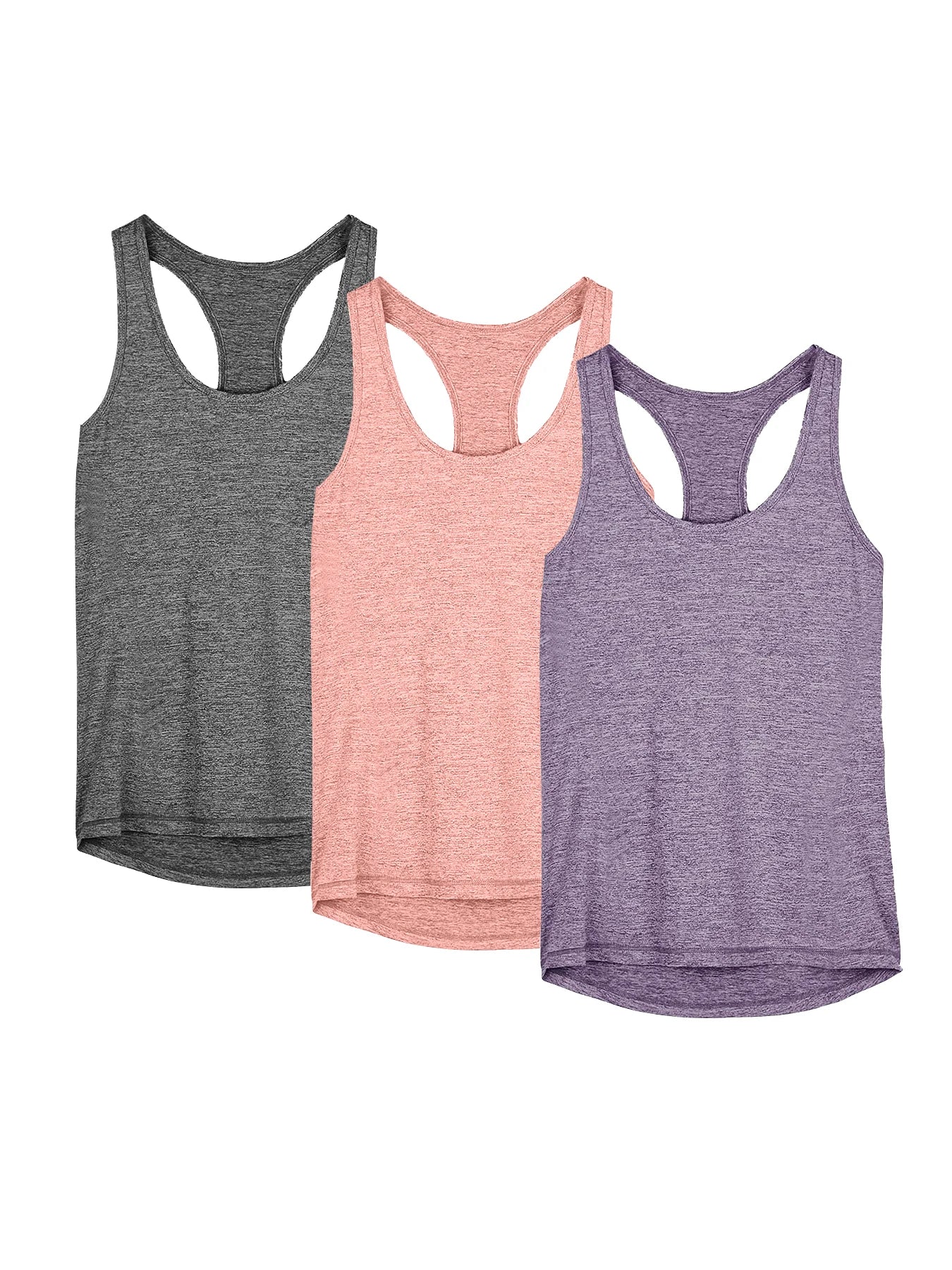 3 Pack Women Yoga Tank Tops Quick Dry Loose Fitness Shirt
