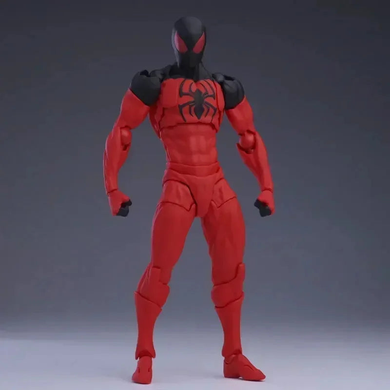Original Mess Toys Spider Figure Black Suit Neighbor Symbiote Scarlet Spider Kaine Parker Black Red Spider Action Figure Toys