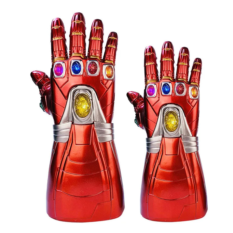 Marvel Iron Man Glove 1:1  LED Light Gloves Thanos Avengers Superhero Weapen Gauntlet Hero Thor Captain America Cosplay Kid Gift