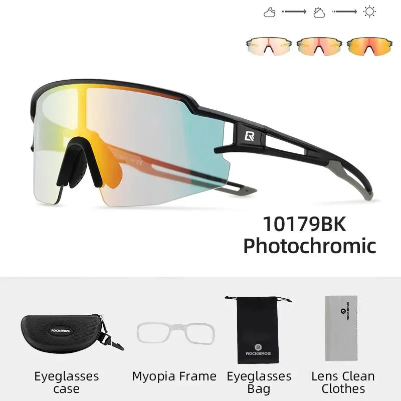 RockBros Photochromic Cycling Glasses UV Protected Eyewear
