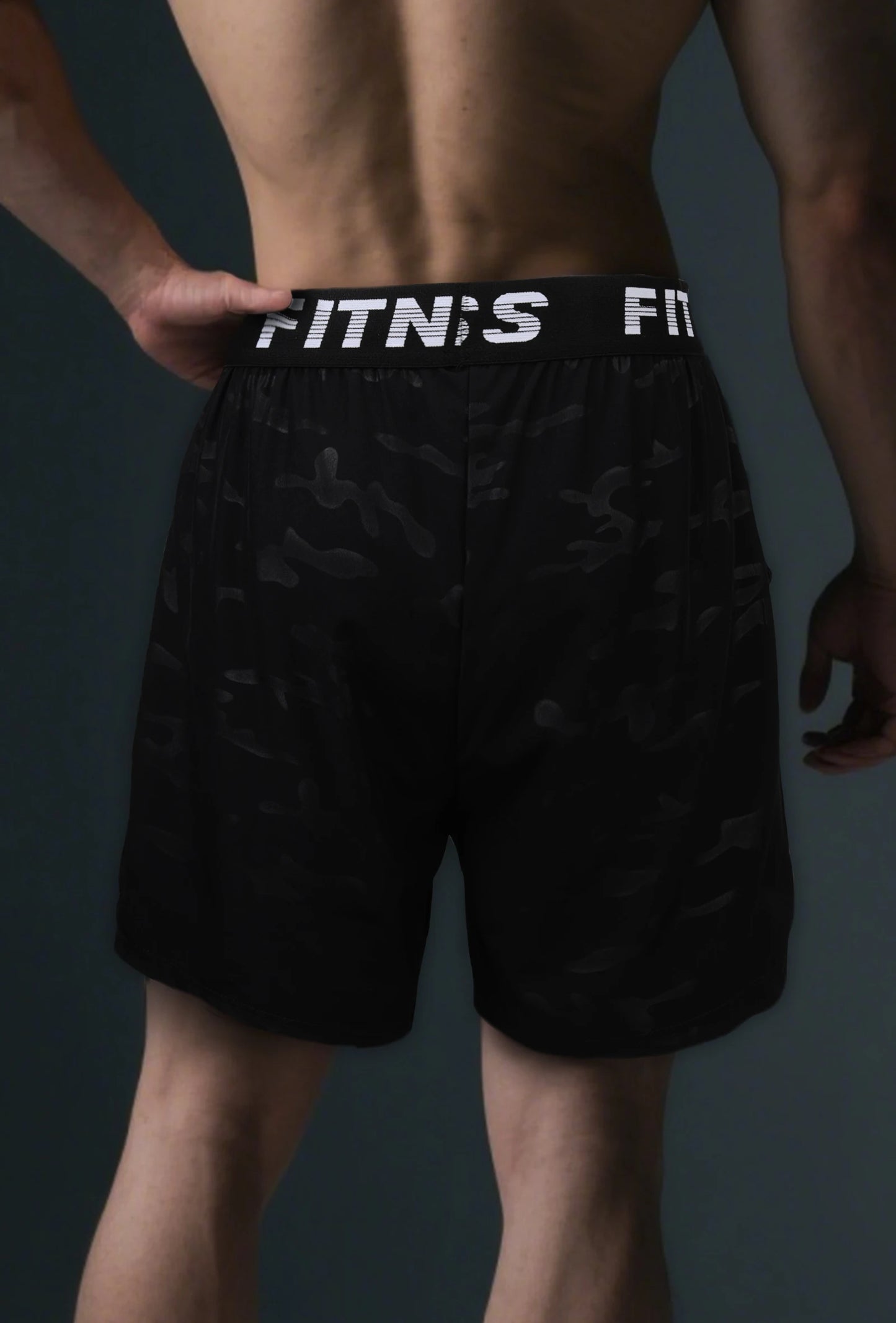 Men's Casual Quick-Dry Athletic Shorts with Geometric Pattern Elastic Waist & Drawstring - Lightweight Non-Stretch Fabric Pant