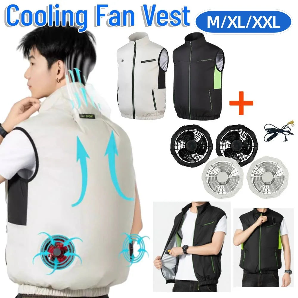 Cooling Ice Vest Breathable Sleeveless Workwear for Camping