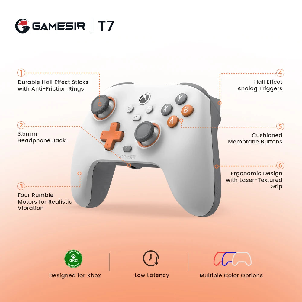 GameSir T7 Xbox Wired Controller Hall Effect Joystick