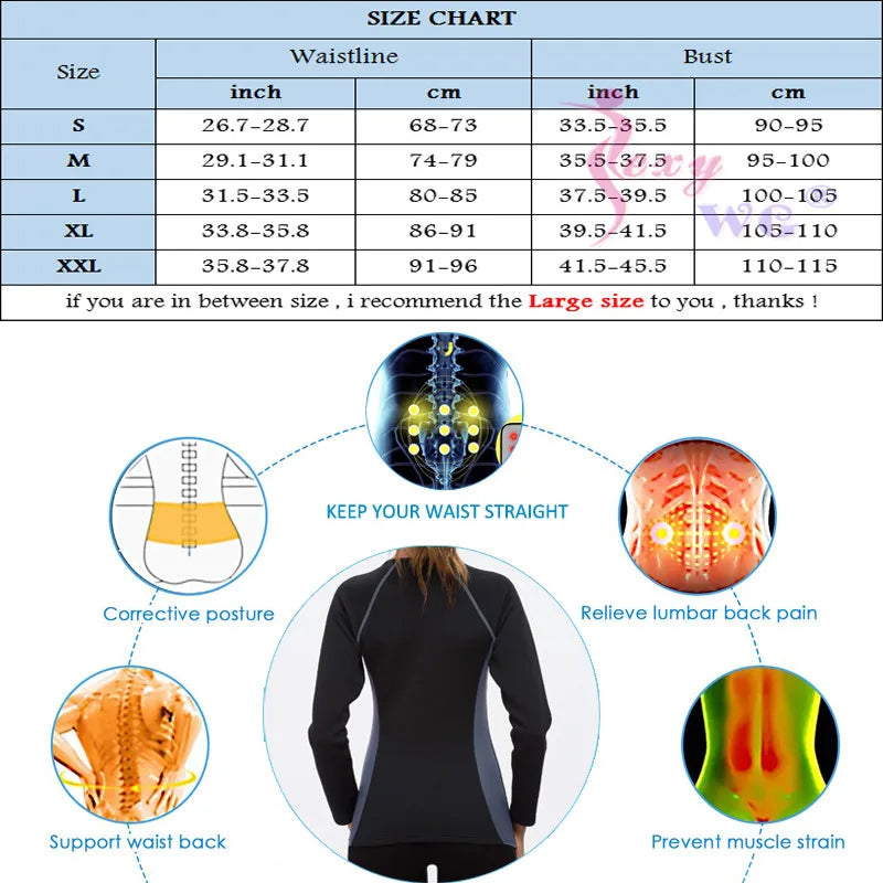 SexyWG Slimming Neoprene Sauna Jacket WaistTrainer Shapewear