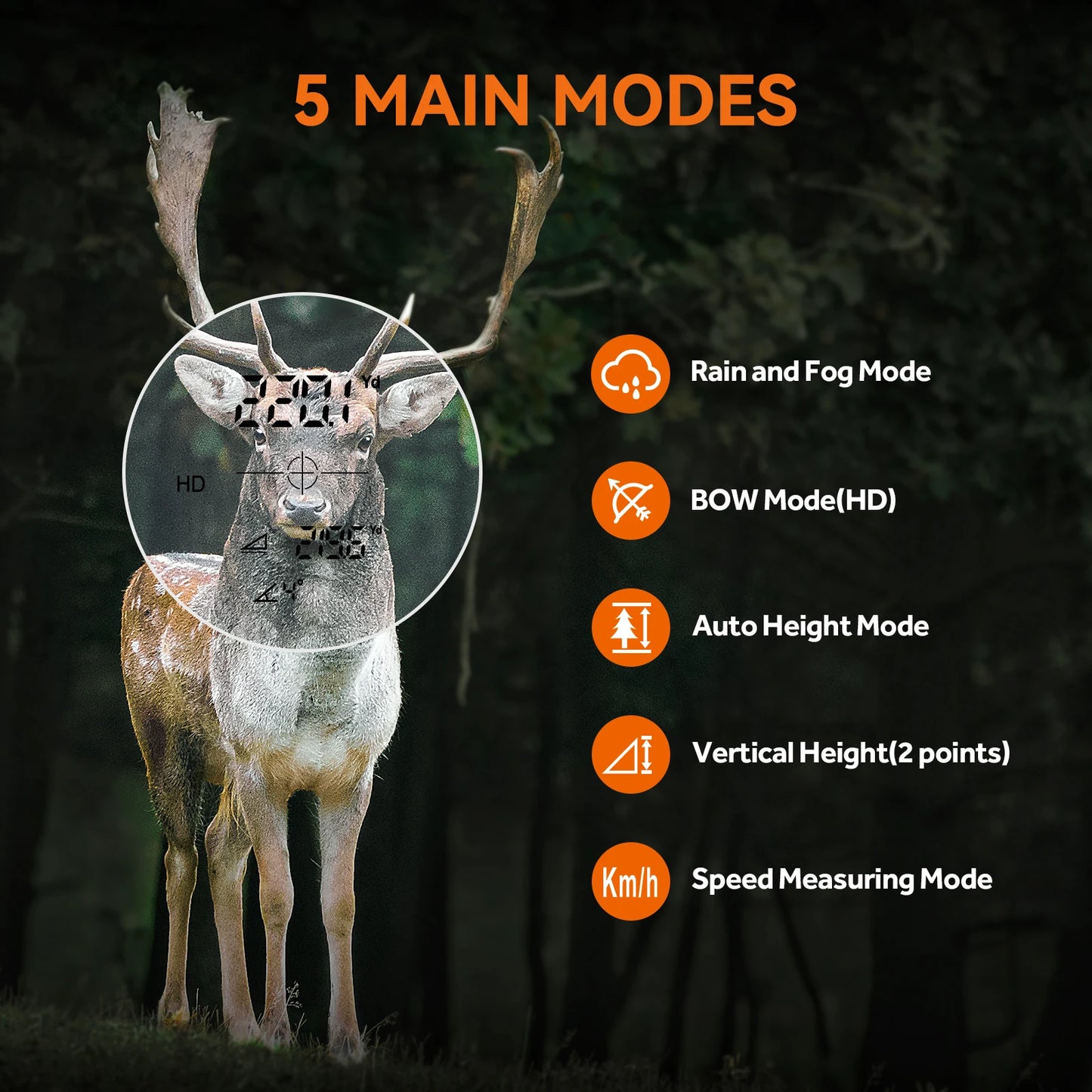 MiLESEEY Range Finder Laser Rangefinder For Hunting Rain Fog