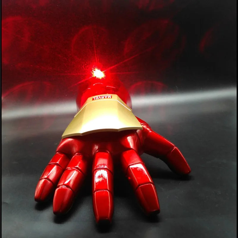 Avengers Wearable 1:1 Iron Man Luminous Gloves with Laser Cosplay Props Can Do Model Toys Kawaii Action Figure Iron Man Helmet