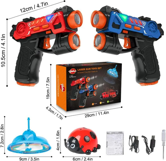 VATOS Infrared Laser Tag Projector Duck Hunts Shooting Game 2 Players Cstag Pistol Guns Toy Indoor Game For Kids Boys Girl Gift