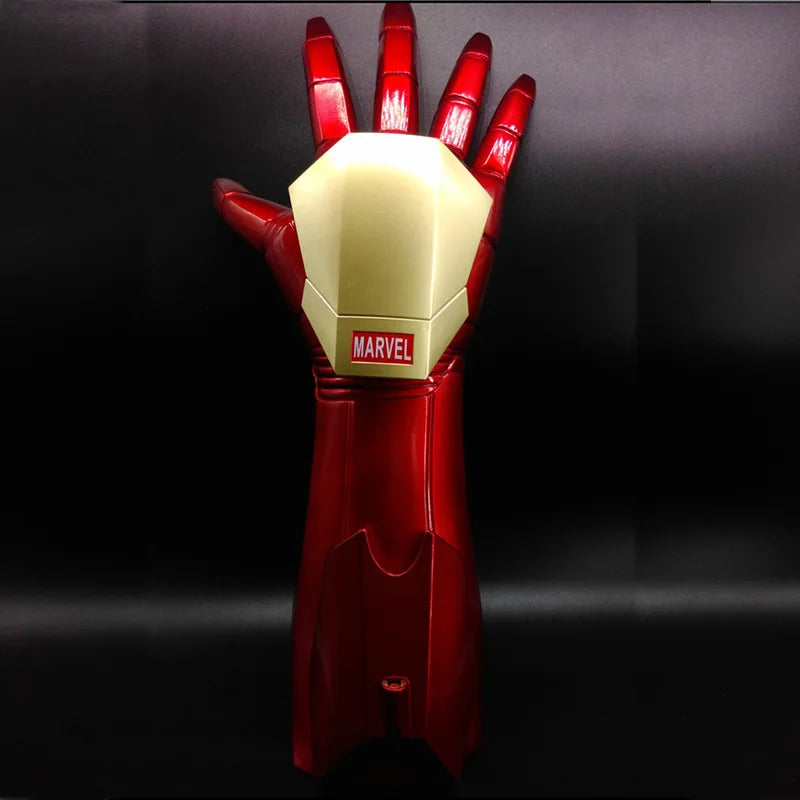 Avengers Wearable 1:1 Iron Man Luminous Gloves with Laser Cosplay Props Can Do Model Toys Kawaii Action Figure Iron Man Helmet
