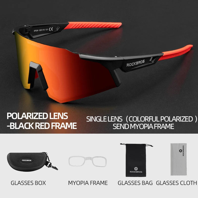 ROCKBROS Polarized Photochromic Bike Glasses UV400 Eyewear