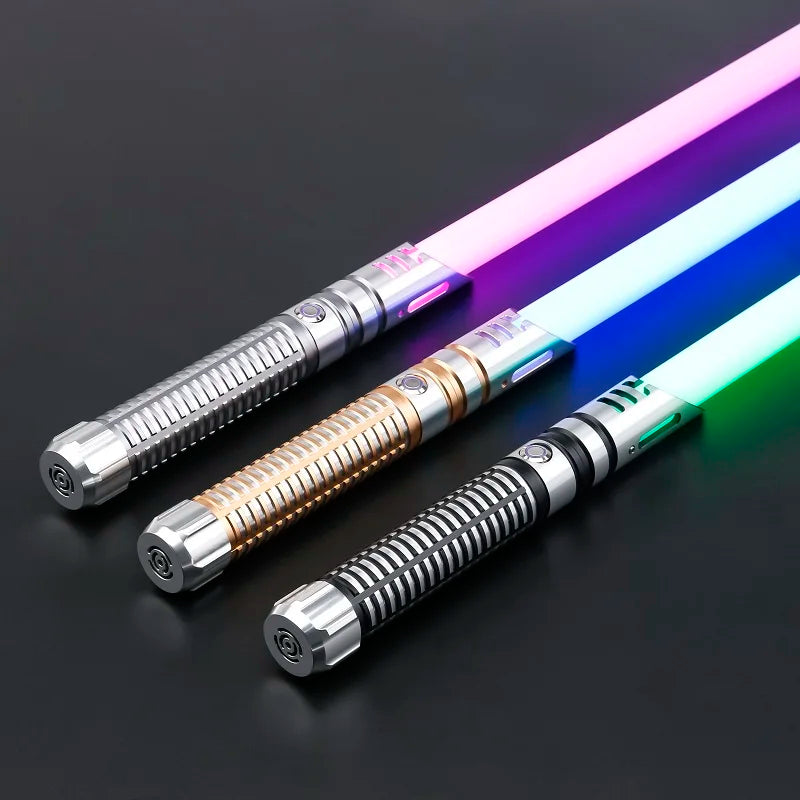 TXQSABER Neo Pixel Heavy Dueling RGB Lightsaber Metal Hilt Smooth Swing Christmas Cosplay Jedi Luminous Laser Swords Kids Toys