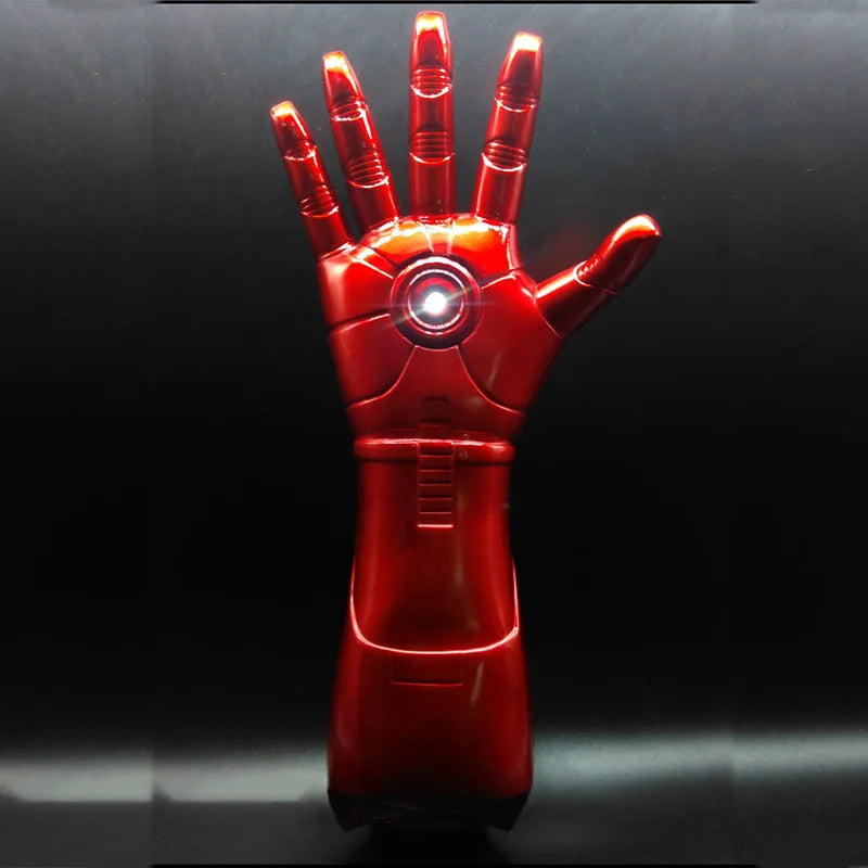 Avengers Wearable 1:1 Iron Man Luminous Gloves with Laser Cosplay Props Can Do Model Toys Kawaii Action Figure Iron Man Helmet
