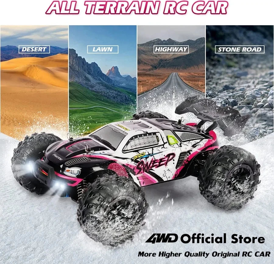 4WD Remote Control Car Off Road 4x4 RC High Speed Buggy Truck Super Brushless 50 or 80KM/H Fast Drift Racing Toy Kids Adults