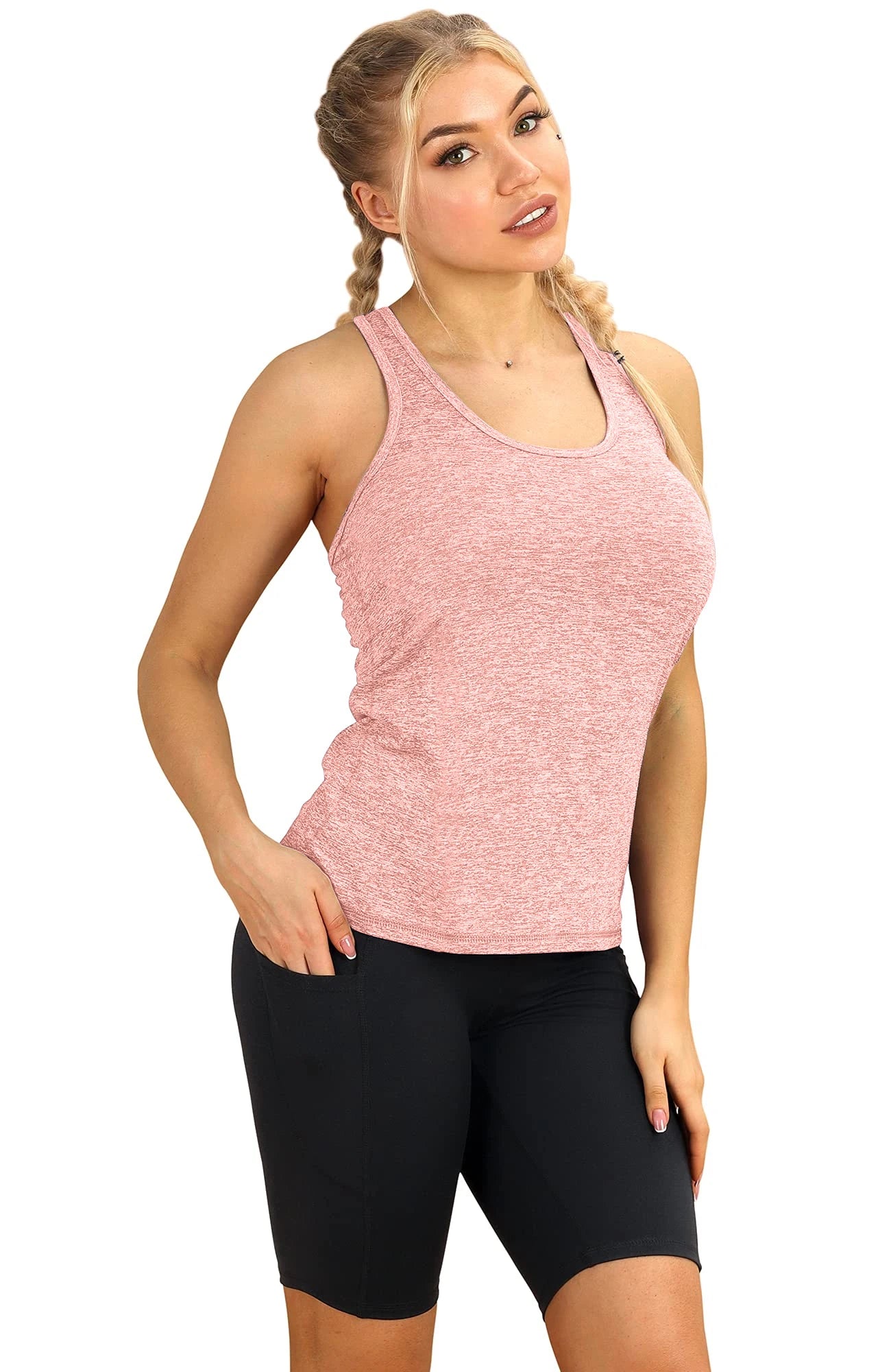 3 Pack Women Yoga Tank Tops Quick Dry Loose Fitness Shirt