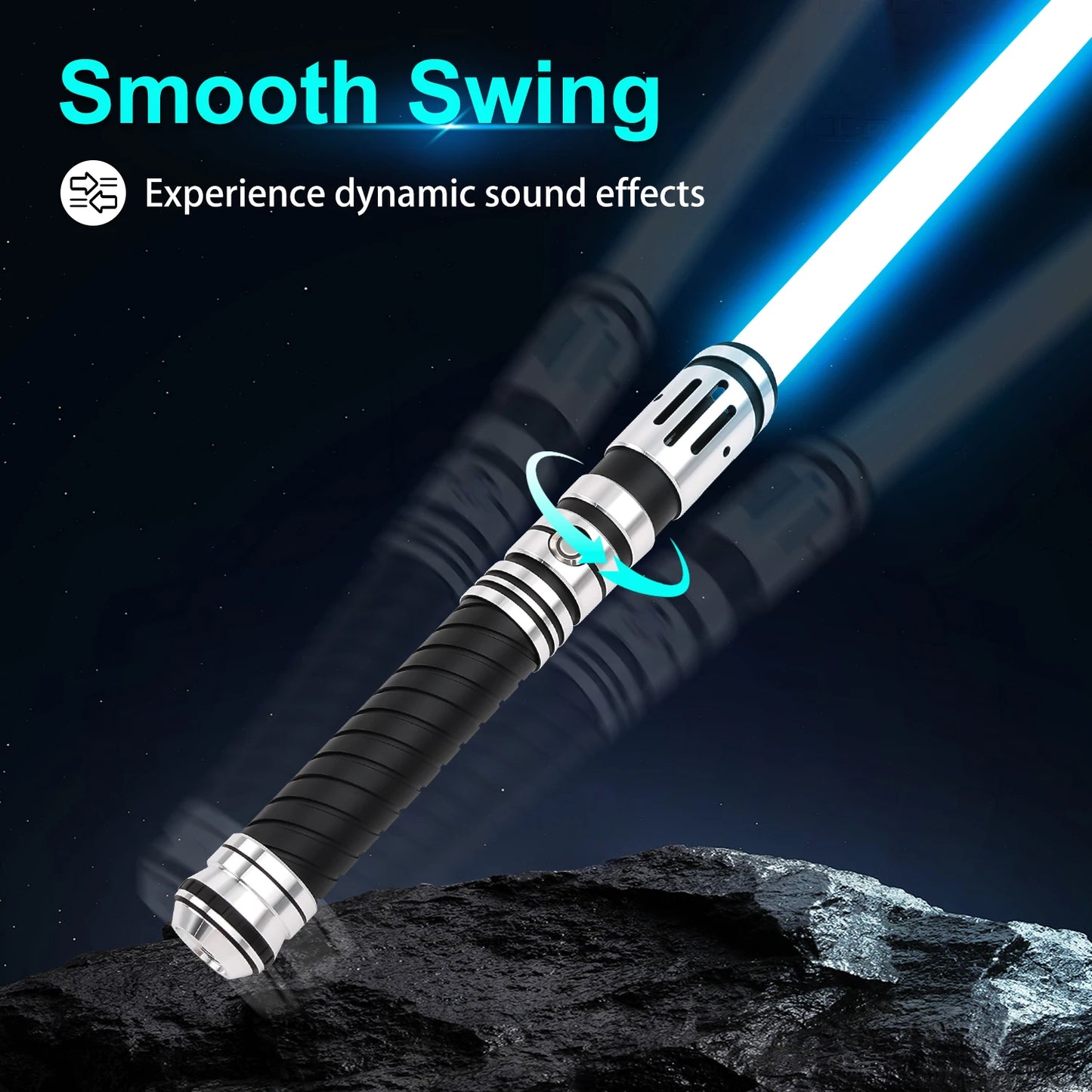 TXQSABER Lightsaber Neo Pixel Heavy Dueling RGB Color Changing Metal Hilt Smooth Swing Blaster Cosplay Jedi Laser Sword Toys Kid