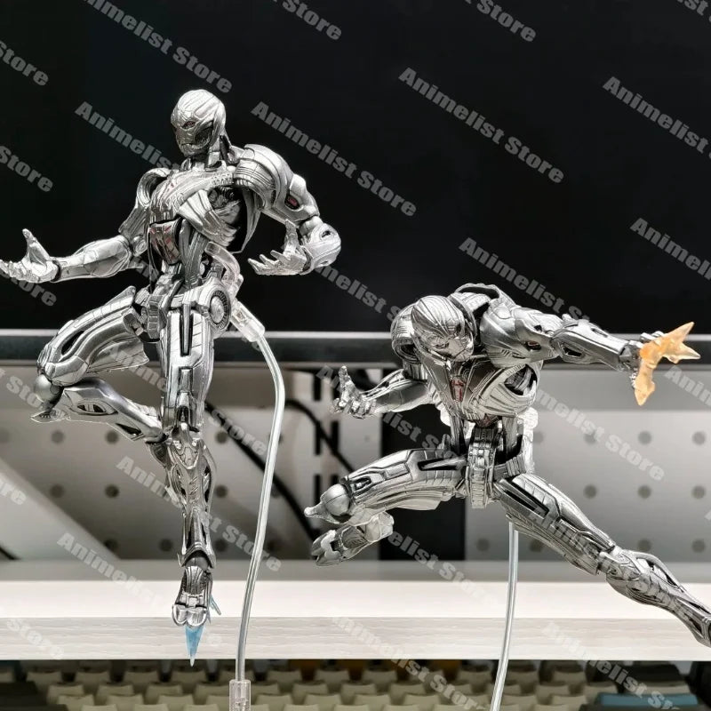 In Stock Marvel Ultron Action Figures AC Factory 16cm Ko Ultron Kaiyodo Amazing Yamaguchi Avengers Anime Collection Toys Gift
