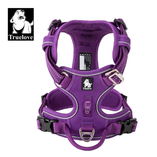 Reflective Nylon Dog Harness No Pull Adjustable Vest