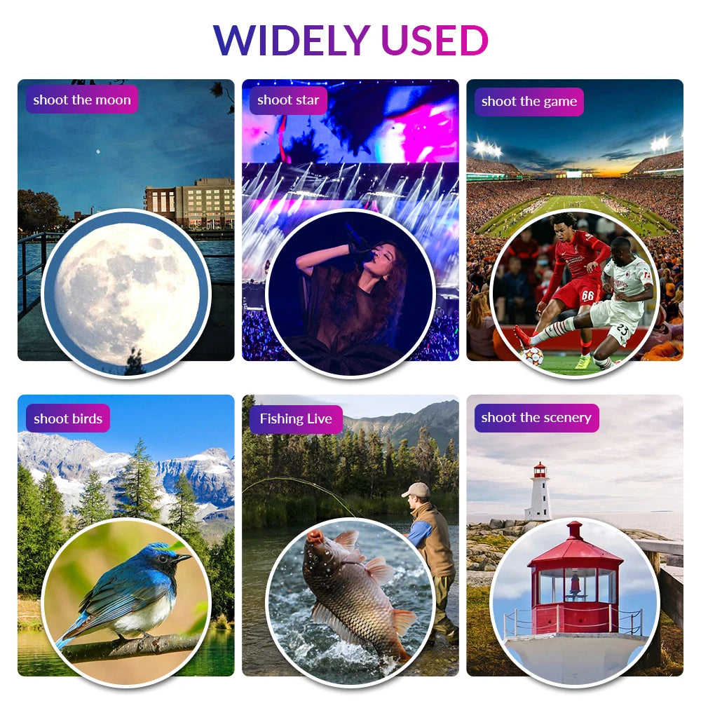 Apexel 36X Metal Telephoto Lens for iPhone Samsung Tripod