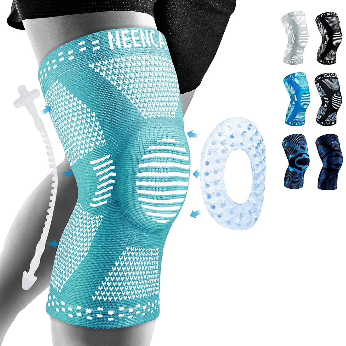 NEENCA Knee Brace With Side Stabilizers Patella Gel Sleeve