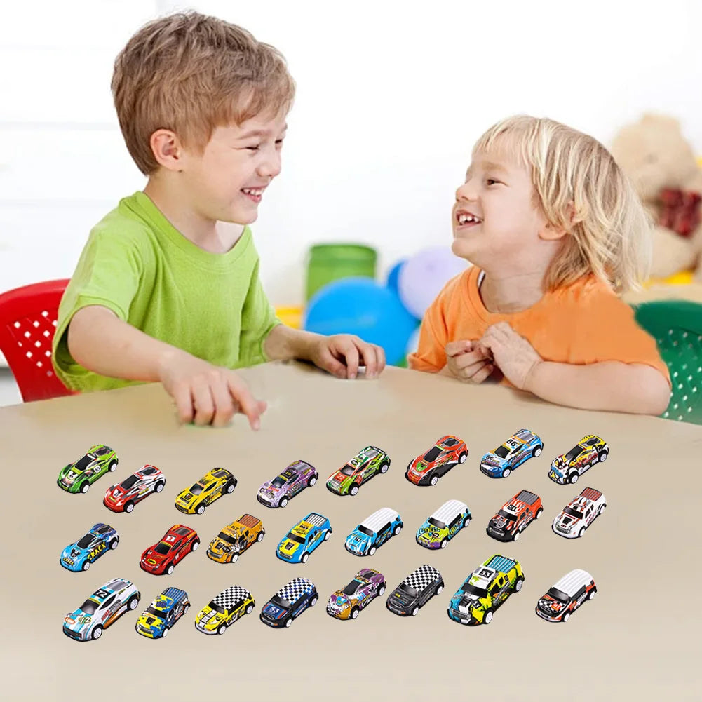 24 Days Christmas Countdown Calendar Car Toys Kids Car Advent Calendar Digital Racing Vehicles Toys Xmas Christmas Gift Box for