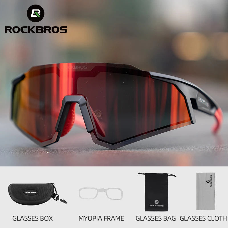 ROCKBROS Polarized Photochromic Bike Glasses UV400 Eyewear