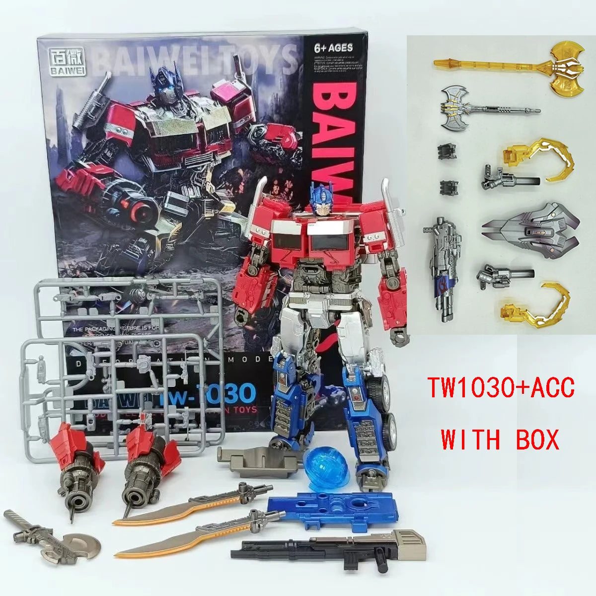 BAIWEI TW1030 Prime OP Commander Transformation Toys Film 7 Rise of The Beasts SS102 Action Figure Deformation Robot Anime Model