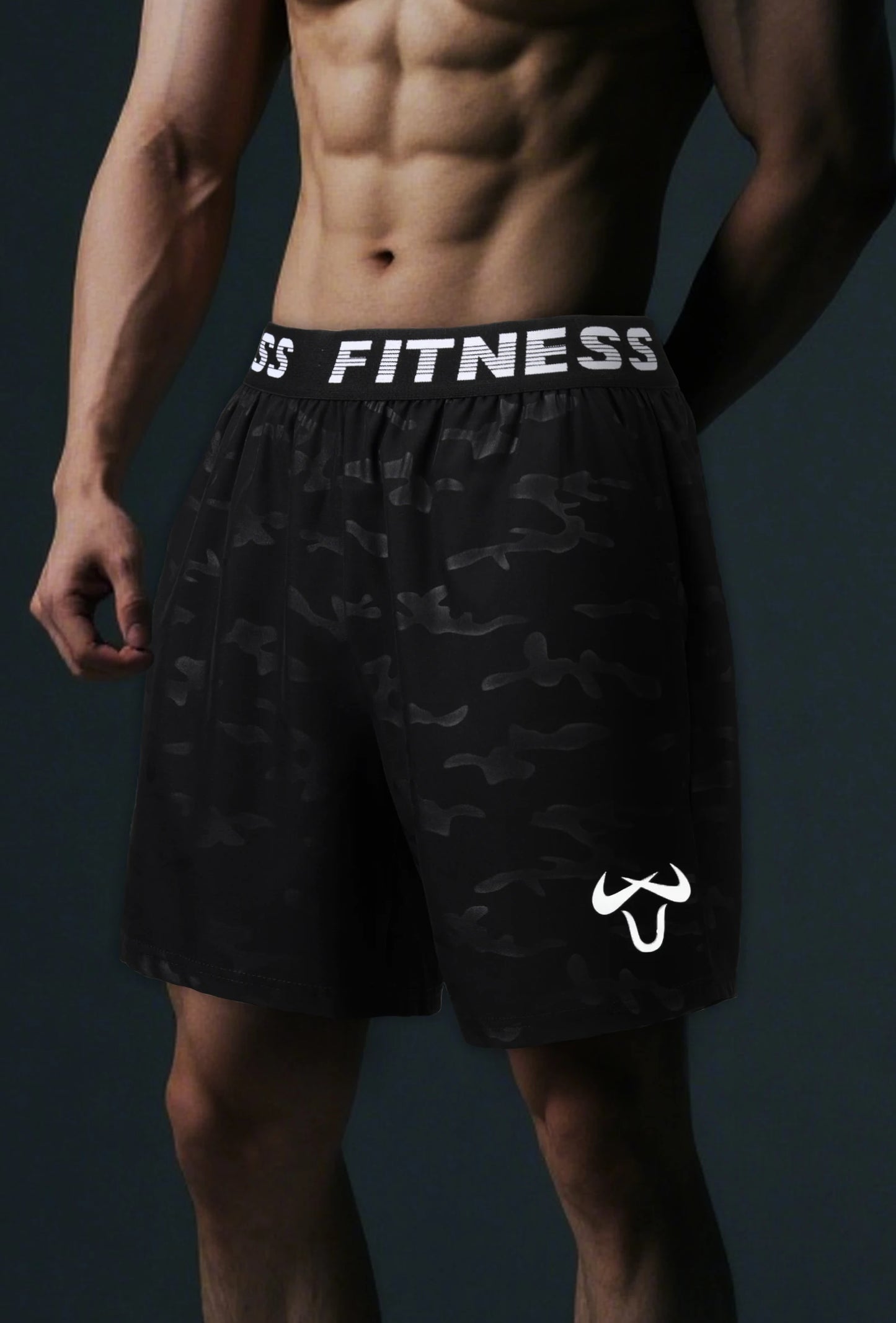 Men's Casual Quick-Dry Athletic Shorts with Geometric Pattern Elastic Waist & Drawstring - Lightweight Non-Stretch Fabric Pant