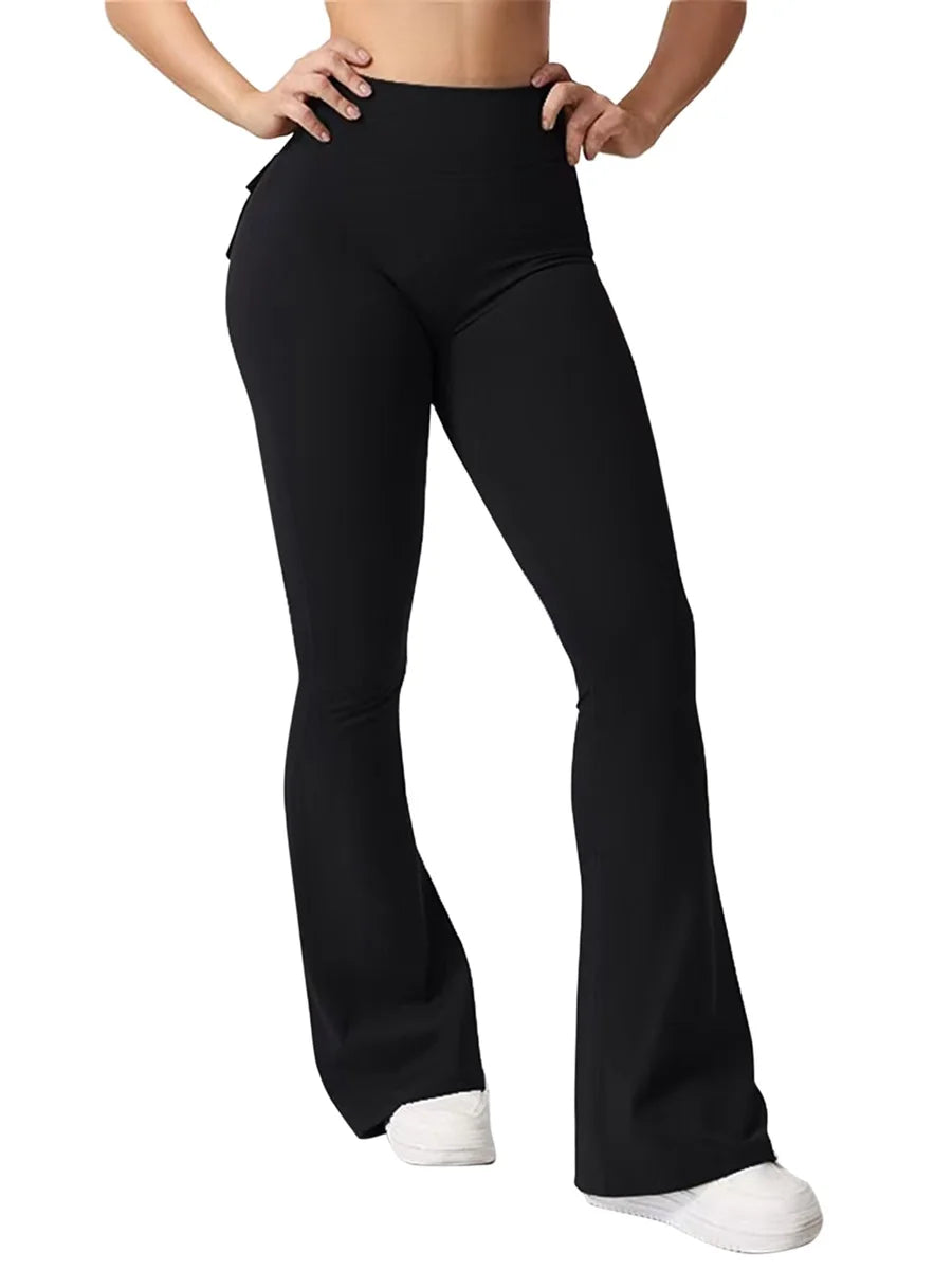 Women High Waist Yoga Leggings With Pockets Tummy Control