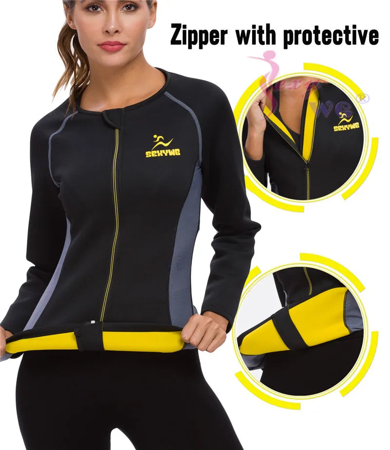 SexyWG Slimming Neoprene Sauna Jacket WaistTrainer Shapewear