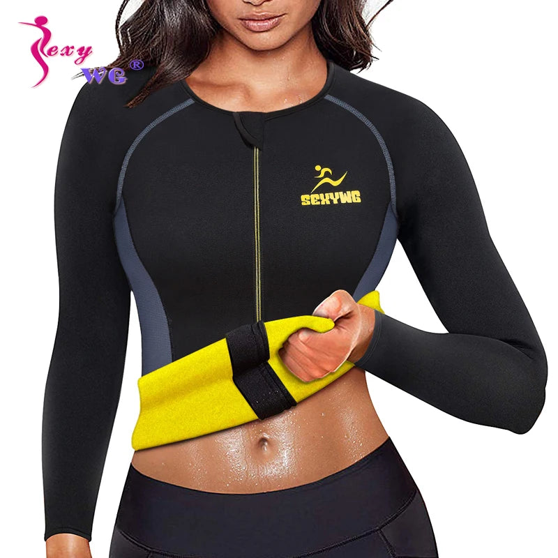 SexyWG Slimming Neoprene Sauna Jacket WaistTrainer Shapewear