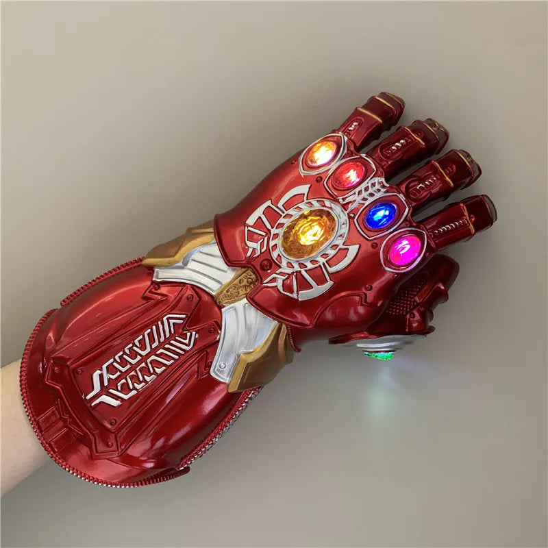 Marvel Iron Man Glove 1:1  LED Light Gloves Thanos Avengers Superhero Weapen Gauntlet Hero Thor Captain America Cosplay Kid Gift