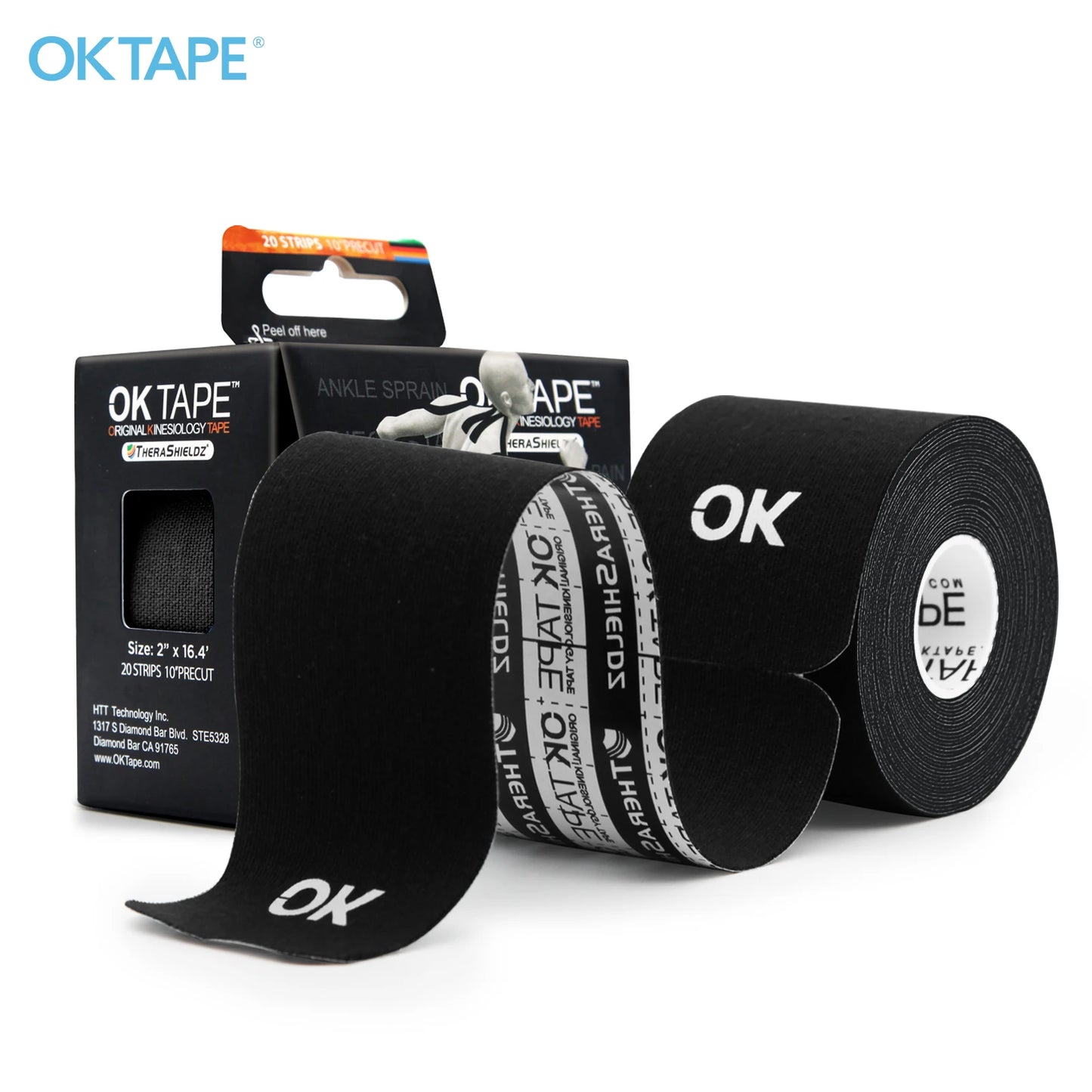 Ok Tape Kinesiology Tape 5cm Precut 20 Strips Latex Free